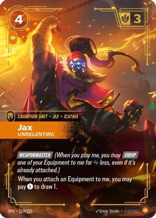 Jax - Unrelenting (119/221) - Spiritforged Foil - Poke-Collect