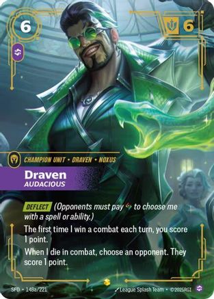Draven - Audacious (Alternate Art) (148a/221) - Spiritforged Foil - Poke-Collect