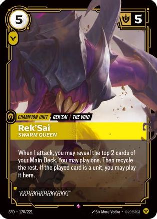 Rek'Sai - Swarm Queen (170/221) - Spiritforged Foil - Poke-Collect