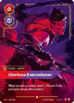 Draven - Glorious Executioner (Overnumbered) (242/221) - Spiritforged Foil - Poke-Collect