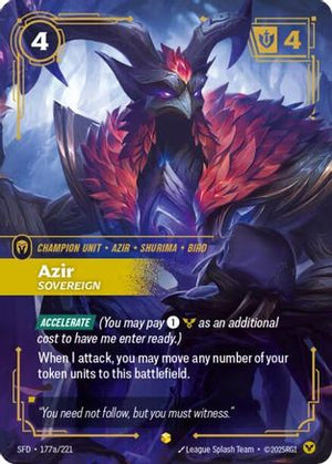 Azir - Sovereign (Alternate Art) (177a/221) - Spiritforged Foil - Poke-Collect