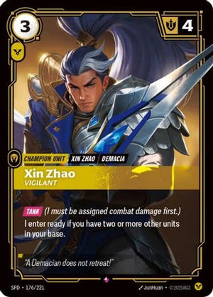 Xin Zhao - Vigilant (176/221) - Spiritforged Foil - Poke-Collect