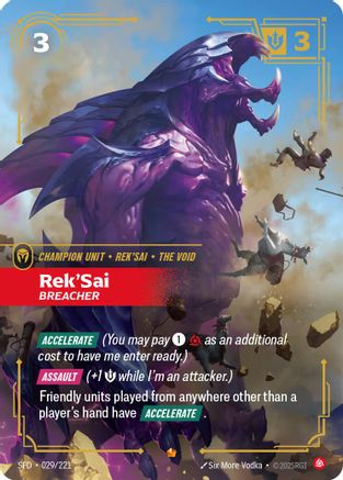 Rek'Sai - Breacher (029/221) - Spiritforged Foil - Poke-Collect
