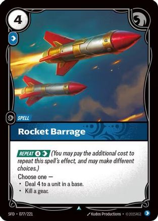 Rocket Barrage (077/221) - Spiritforged Foil - Poke-Collect