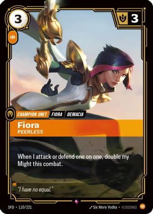 Fiora - Peerless (110/221) - Spiritforged Foil - Poke-Collect