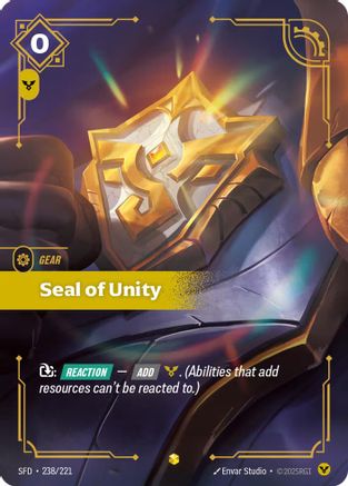 Seal of Unity (Overnumbered) (238/221) - Spiritforged Foil - Poke-Collect