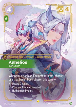 Aphelios - Exalted (Overnumbered) (224/221) - Spiritforged Foil - Poke-Collect