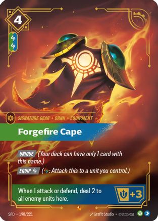 Forgefire Cape (190/221) - Spiritforged Foil - Poke-Collect