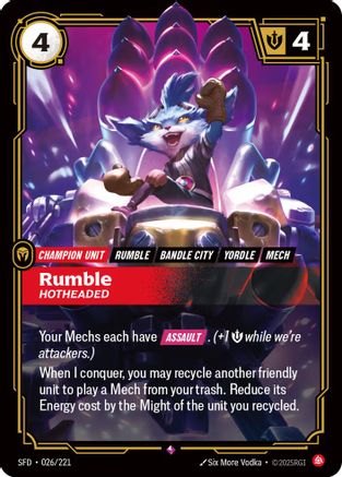 Rumble - Hotheaded (026/221) - Spiritforged Foil - Poke-Collect