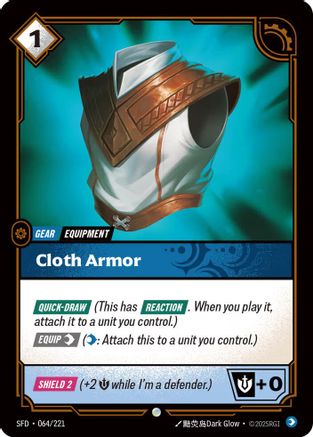 Cloth Armor (064/221) - Spiritforged Foil - Poke-Collect