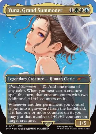 Yuna, Grand Summoner (Borderless) (WPN-001) - WPN & Gateway Promos Foil - Poke-Collect