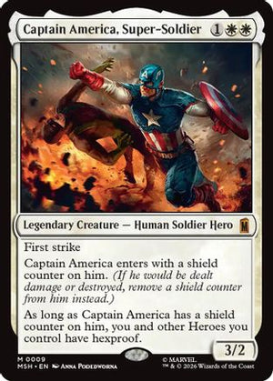 Captain America, Super-Soldier (MSH-009) - Marvel Super Heroes
