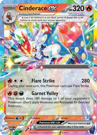 Cinderace ex 38 - ME Ascended Heroes Holofoil - Poke-Collect
