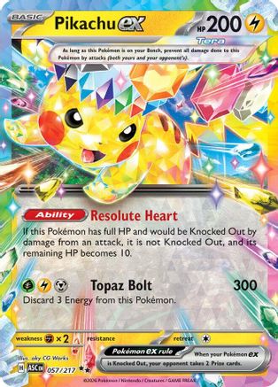 Pikachu ex - 057/217 57 - ME Ascended Heroes Holofoil - Poke-Collect