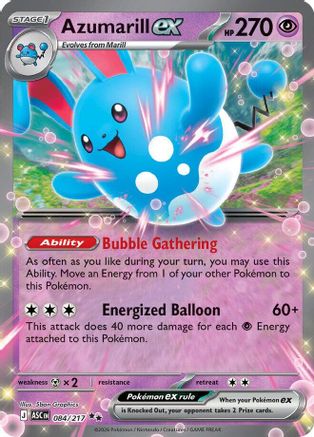 Azumarill ex 84 - ME Ascended Heroes Holofoil - Poke-Collect