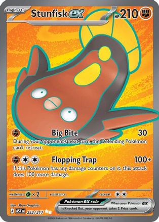 Stunfisk ex - 252/217 252 - ME Ascended Heroes Holofoil - Poke-Collect