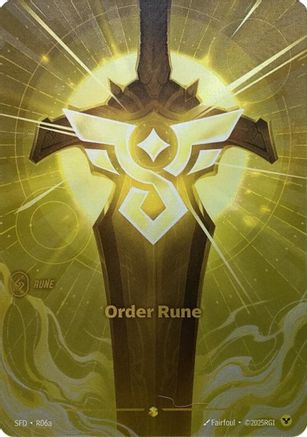 Order Rune (Alternate Art) (R06a) - Spiritforged Foil - Poke-Collect