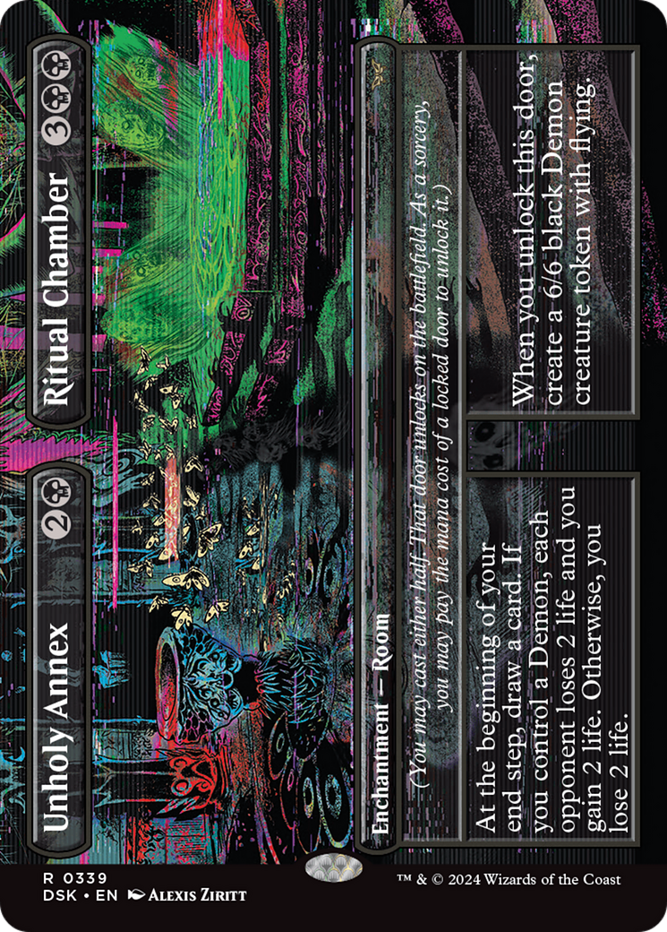 Unholy Annex // Ritual Chamber (DSK-339) - Duskmourn: House of Horror (Borderless) Foil - Poke-Collect