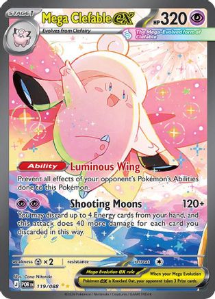Mega Clefable ex - 119/088 119 - ME03 Perfect Order Holofoil - Poke-Collect