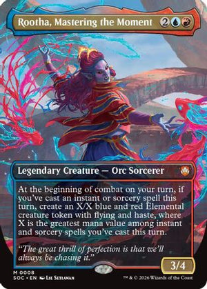 Rootha, Mastering the Moment (Borderless) (SOC-008) - Commander: Secrets of Strixhaven