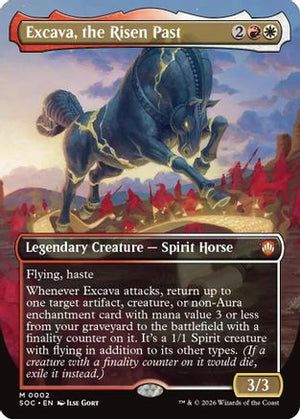 Excava, the Risen Past (Borderless) (SOC-002) - Commander: Secrets of Strixhaven Foil