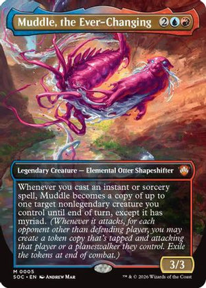 Muddle, the Ever-Changing (Borderless) (SOC-005) - Commander: Secrets of Strixhaven Foil