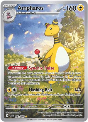Ampharos - 090/086 90 - ME04 Chaos Rising Holofoil