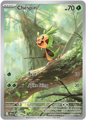 Chespin - 087/086 87 - ME04 Chaos Rising Holofoil