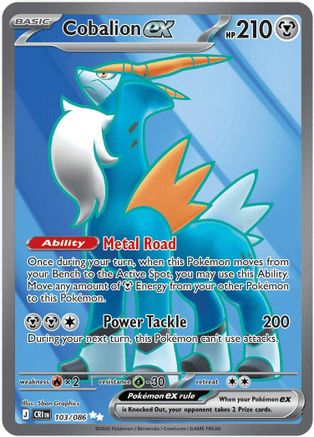 Cobalion ex - 103/086 103 - ME04 Chaos Rising Holofoil - Poke-Collect