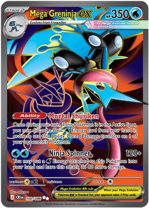 Mega Greninja ex - 100/086 100 - ME04 Chaos Rising Holofoil