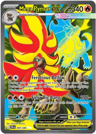 Mega Pyroar ex - 099/086 99 - ME04 Chaos Rising Holofoil - Poke-Collect
