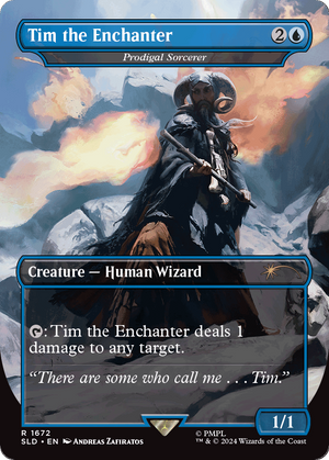 Tim the Enchanter - Prodigal Sorcerer (SLD-1672) - Secret Lair Drop / Tim the Enchanter (Borderless)