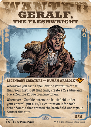 Geralf, the Fleshwright (OTJ-287) - Outlaws of Thunder Junction: (Showcase) (Borderless) - Poke-Collect