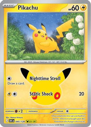 Pikachu - 045/128 45 - ME 30th Celebration Holofoil