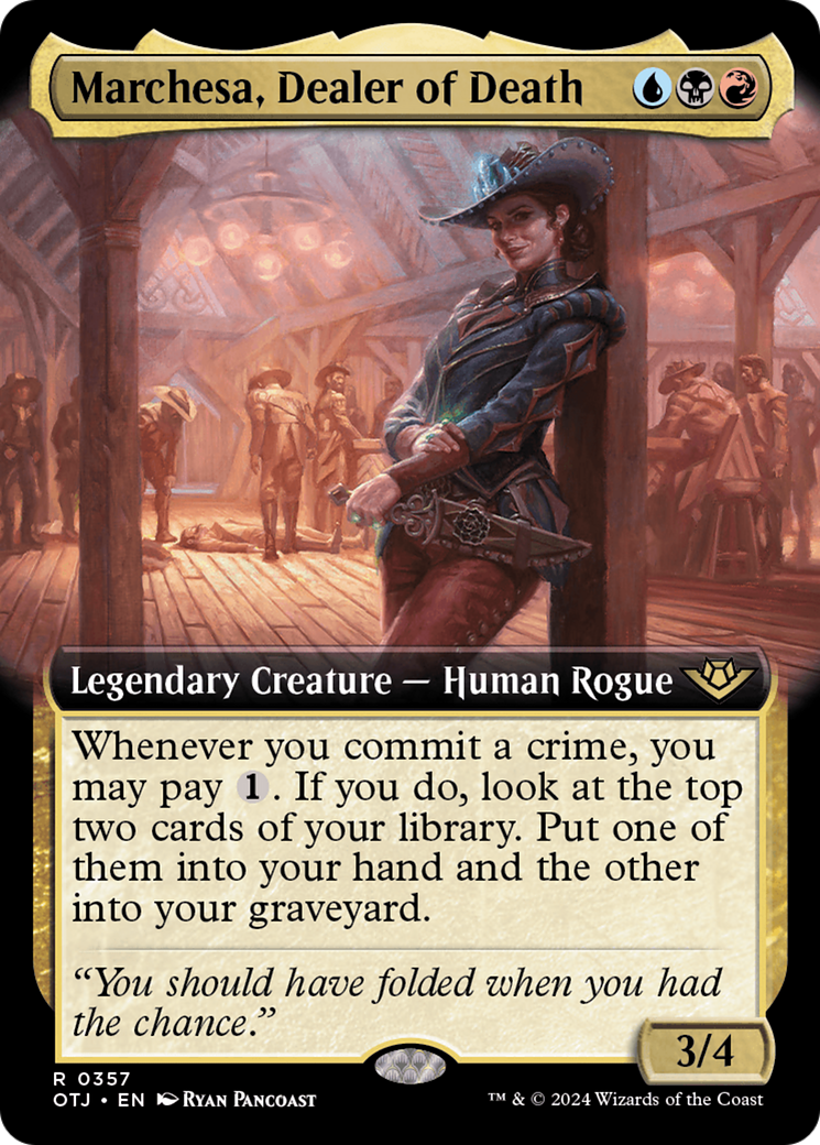 Marchesa, Dealer of Death (OTJ-357) - Outlaws of Thunder Junction: (Extended Art) Foil - Poke-Collect