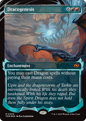 Dracogenesis (TDM-402) - Tarkir: Dragonstorm: (Showcase, enchantment) (Borderless) Foil - Poke-Collect