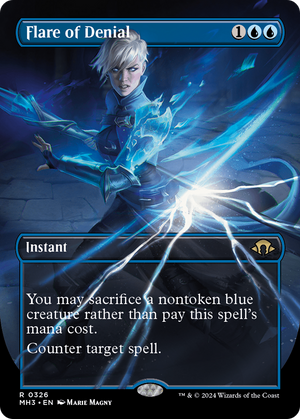 Flare of Denial (Borderless) (MH3-326) - Modern Horizons 3 (Borderless)