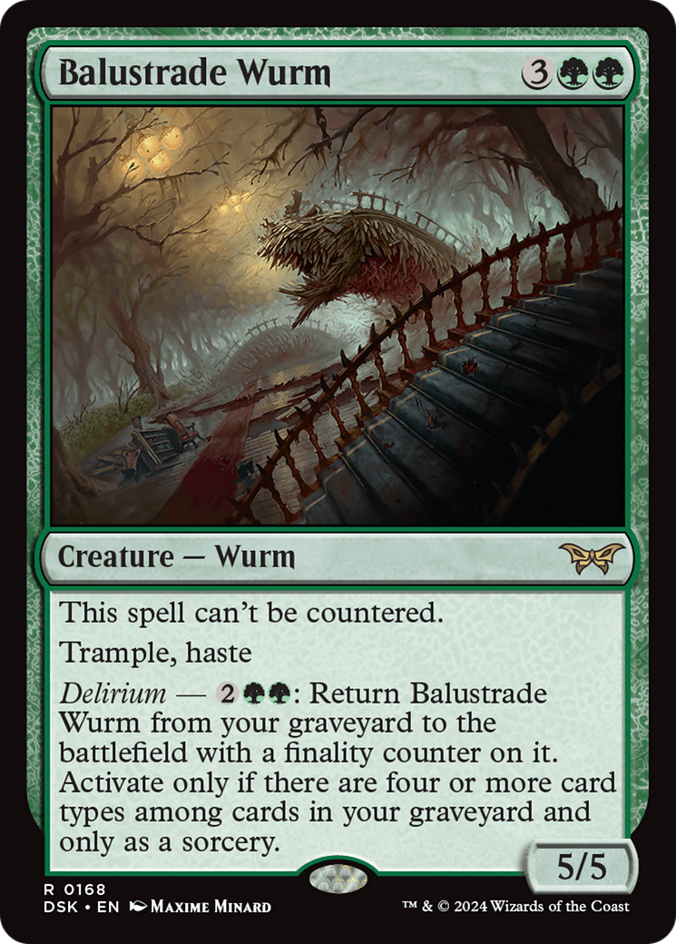Balustrade Wurm (DSK-168) - Duskmourn: House of Horror Foil - Poke-Collect
