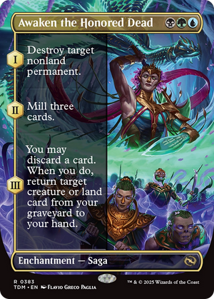 Awaken the Honored Dead (TDM-383) - Tarkir: Dragonstorm: (enchantment) (Borderless) Foil