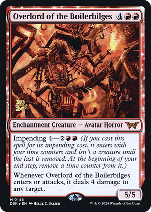 Overlord of the Boilerbilges (PRE-146) - Duskmourn: House of Horror Promos: (enchantment) Foil