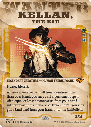 Kellan, the Kid (OTJ-294) - Outlaws of Thunder Junction: (Showcase) (Borderless) Foil - Poke-Collect