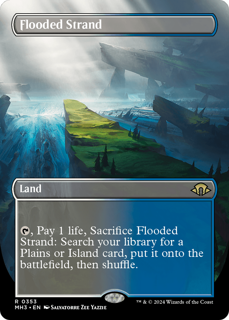 Flooded Strand (Borderless) (MH3-353) - Modern Horizons 3 (Borderless)