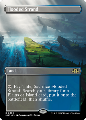 Flooded Strand (Borderless) (MH3-353) - Modern Horizons 3 (Borderless)