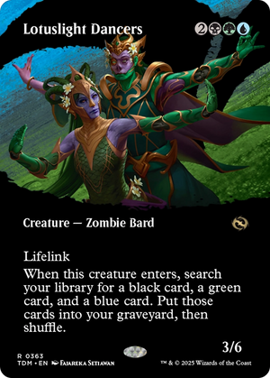 Lotuslight Dancers (TDM-363) - Tarkir: Dragonstorm: (Showcase) (Borderless) Foil