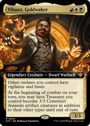 Vihaan, Goldwaker (OTC-044) - Outlaws of Thunder Junction Commander: (Extended Art) Foil - Poke-Collect