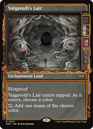 Valgavoth's Lair (DSK-327) - Duskmourn: House of Horror: (Showcase) Foil - Poke-Collect
