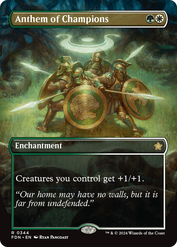 Anthem of Champions (FDN-344) - Foundations (Borderless) Foil - Poke-Collect