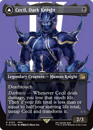 Cecil, Dark Knight // Cecil, Redeemed Paladin (FIN-525) - FINAL FANTASY (Borderless) Foil