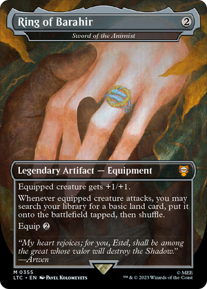 Ring of Barahir - Sword of the Animist (LTC-355) - Tales of Middle-earth Commander / Ring of Barahir (Borderless) - Poke-Collect