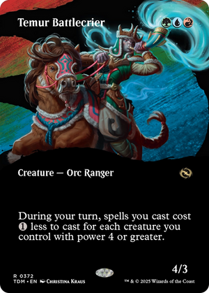 Temur Battlecrier (TDM-372) - Tarkir: Dragonstorm: (Showcase) (Borderless) Foil